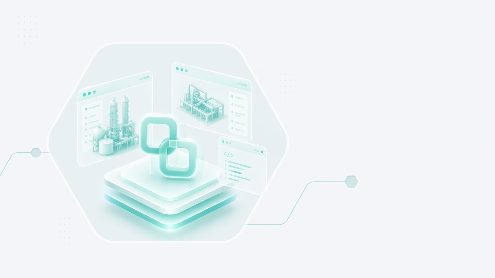 Connected industrial plant and BIM information in the K&M illustration